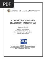 Competency based Interview Skill