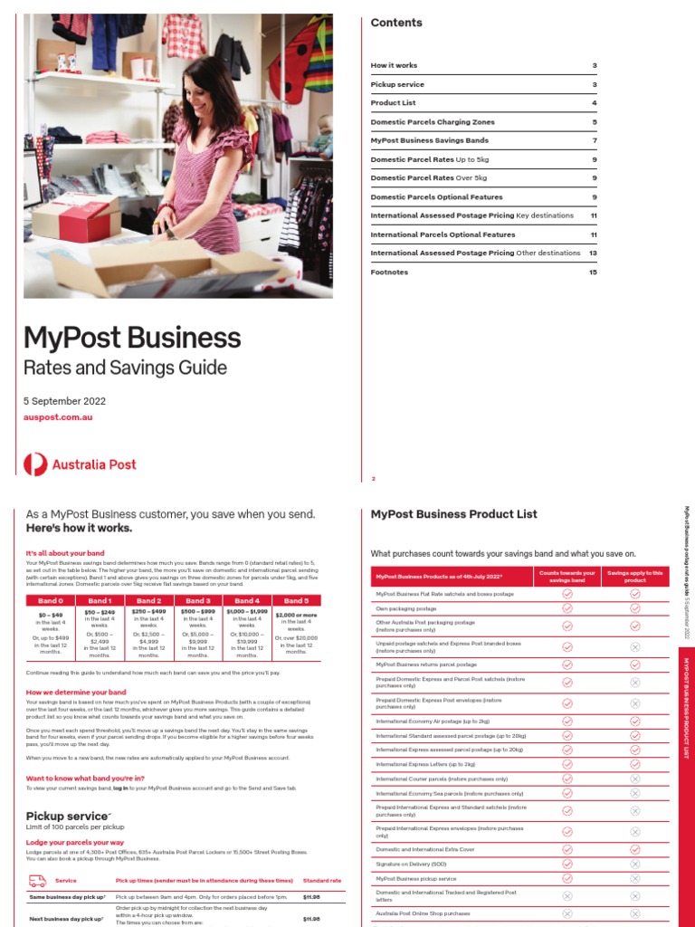 mypost-business-postage-rates-guide | PDF | Mail | Freight Transport