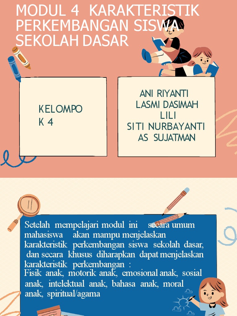 Modul 4 Karakteristik Perkembangan Siswa Sekolah Dasar | PDF