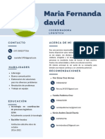 Currículum Vitae CV de Mujer Minimalista Azul PDF