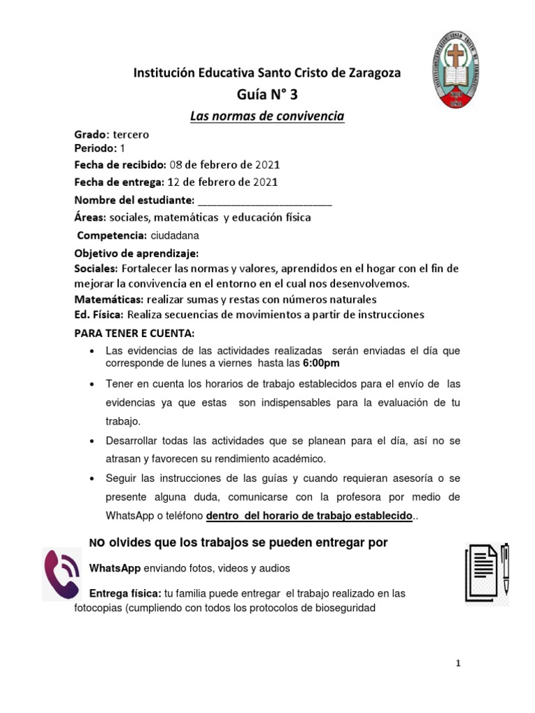 Normas de Convivencia en Tercero | PDF