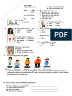 ENGLISH TEST Describing People