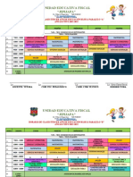 Horario de Clases Del Tercero Año de Educación Básica Paralelo A, B, C