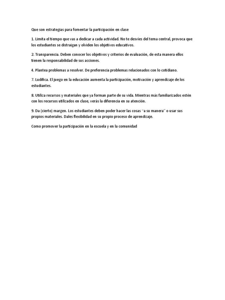 Formas de Participacion en El Ambito Escolar | PDF