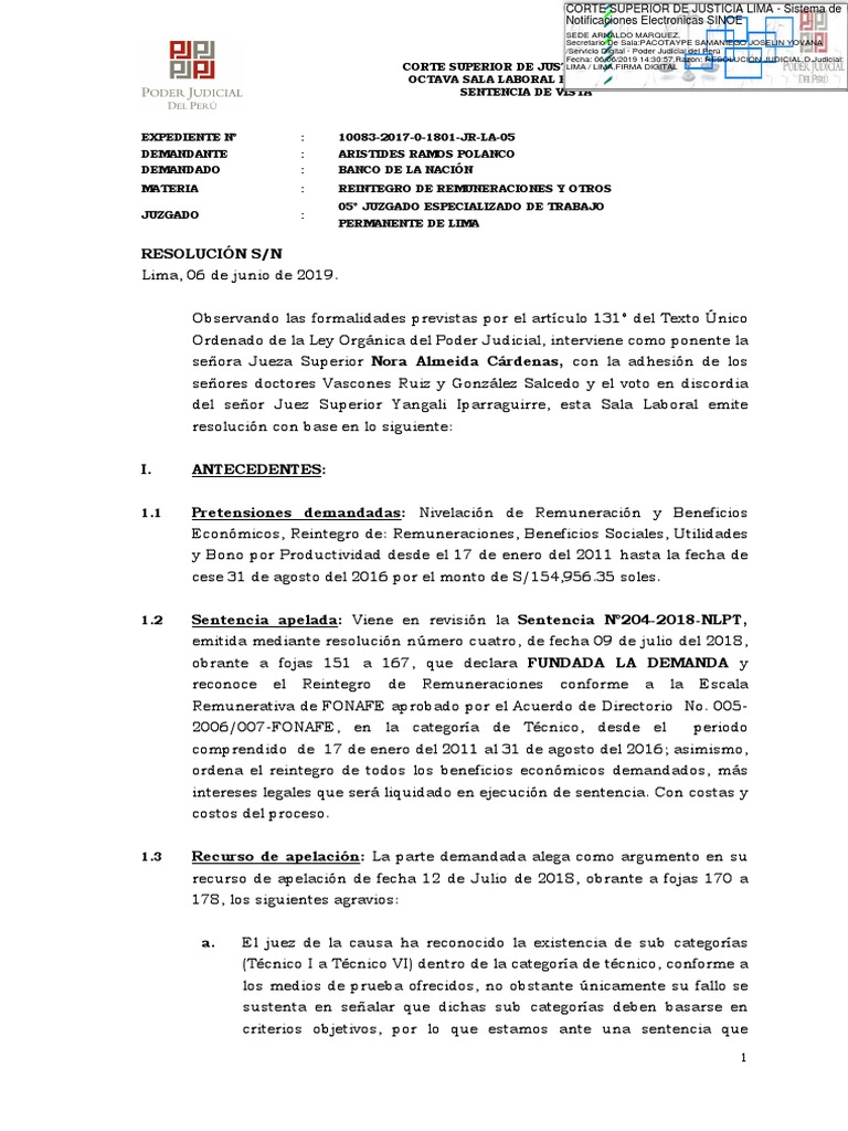 Sentencia de Vista | PDF | Debido al proceso | Ley procesal