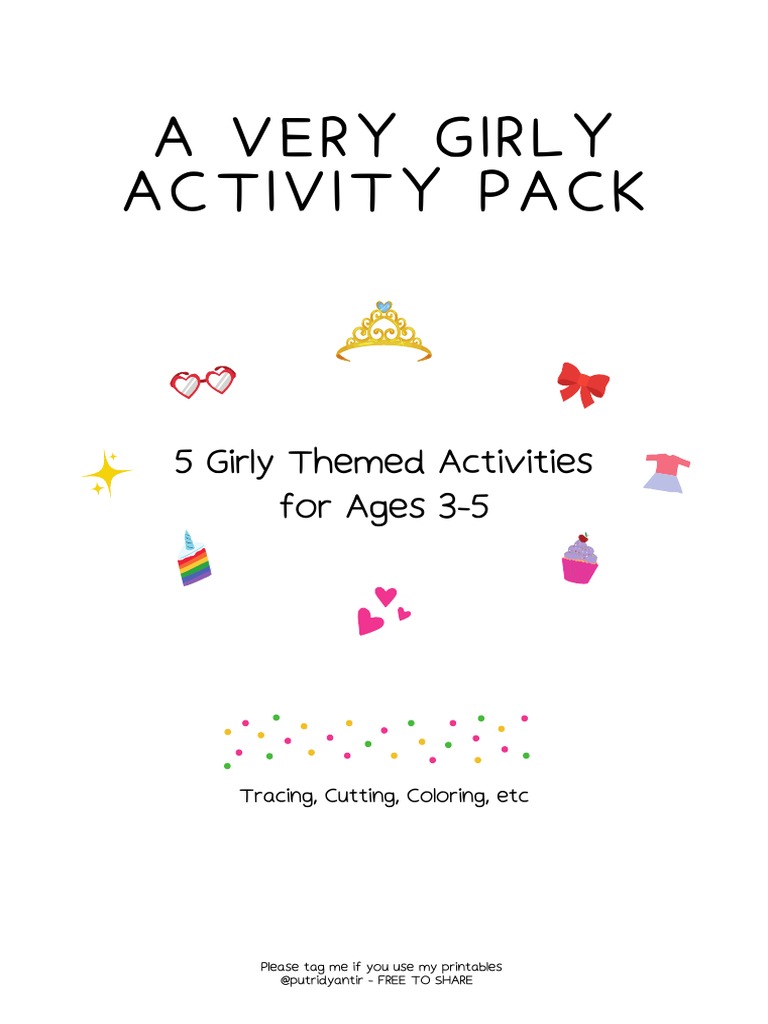 Girly Activity Pack-Print Kue PDF | PDF