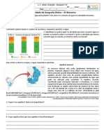 Distribuição da água e consumo em atividades humanas