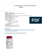 Sodium Hydroxide 0.1 Mol-L (0.1N) Volumetric Solution