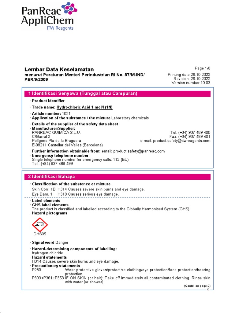 Sodium Hydroxide 0.1 MolL (0.1N) TITRATION MSDS PDF PDF Chemistry