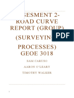 Assesment 2 - Survey Process Road Curve