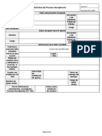 Formato Solicitud de Proceso Disciplinario