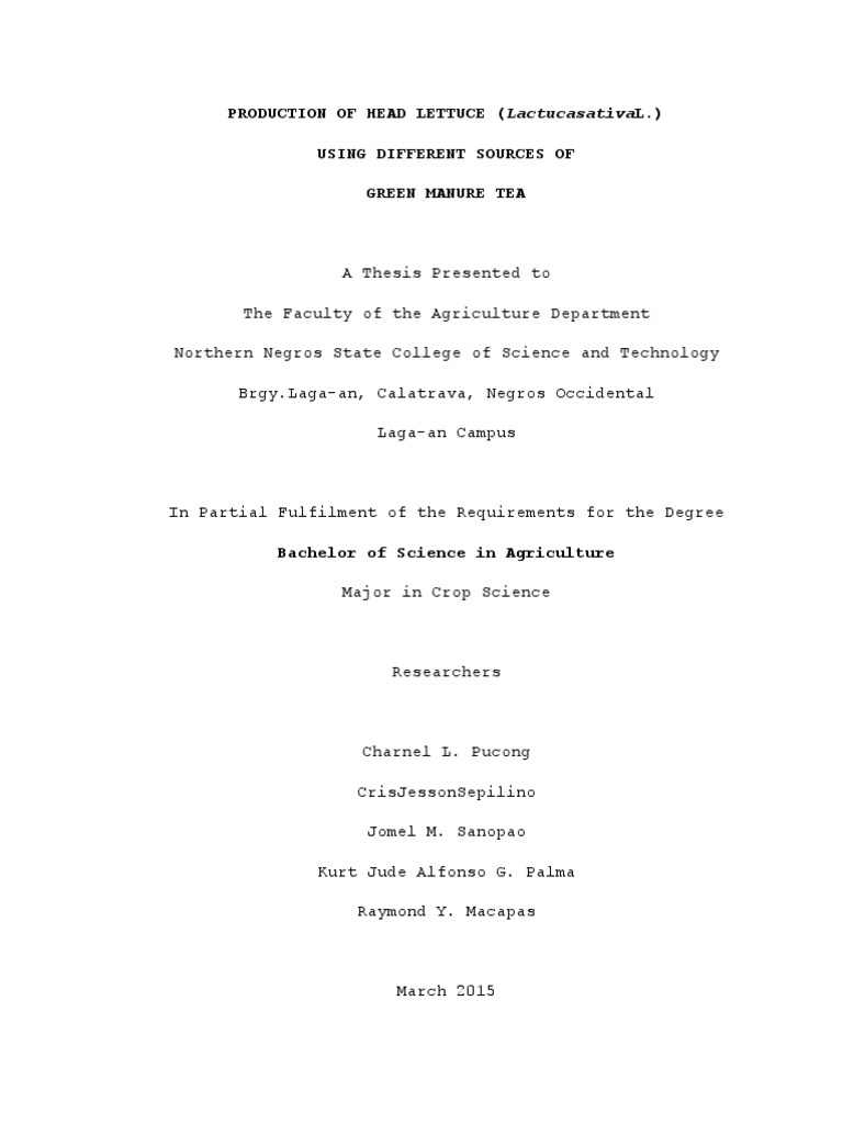 PRODUCTION OF HEAD LETTUCE Green PDF Lettuce Agriculture