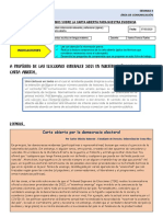 Leemos y Aprendemos Sobre La Carta Abierta para Nuestra Evidencia PDF