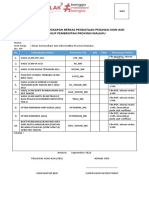 Check List Kelengkapan Berkas Pendataan Non