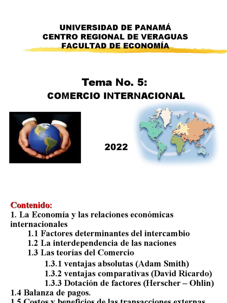 Teorías del Comercio Internacional | PDF | Balance de pagos | Comercio