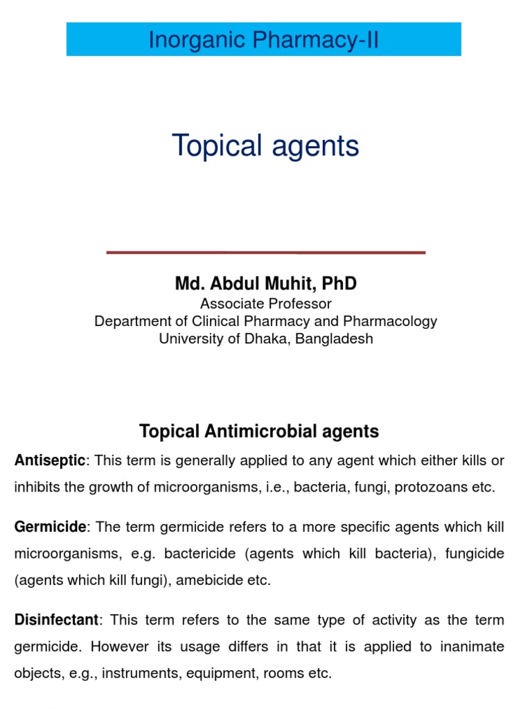 Topical Preparations PDF Hydrogen Peroxide Antimicrobial