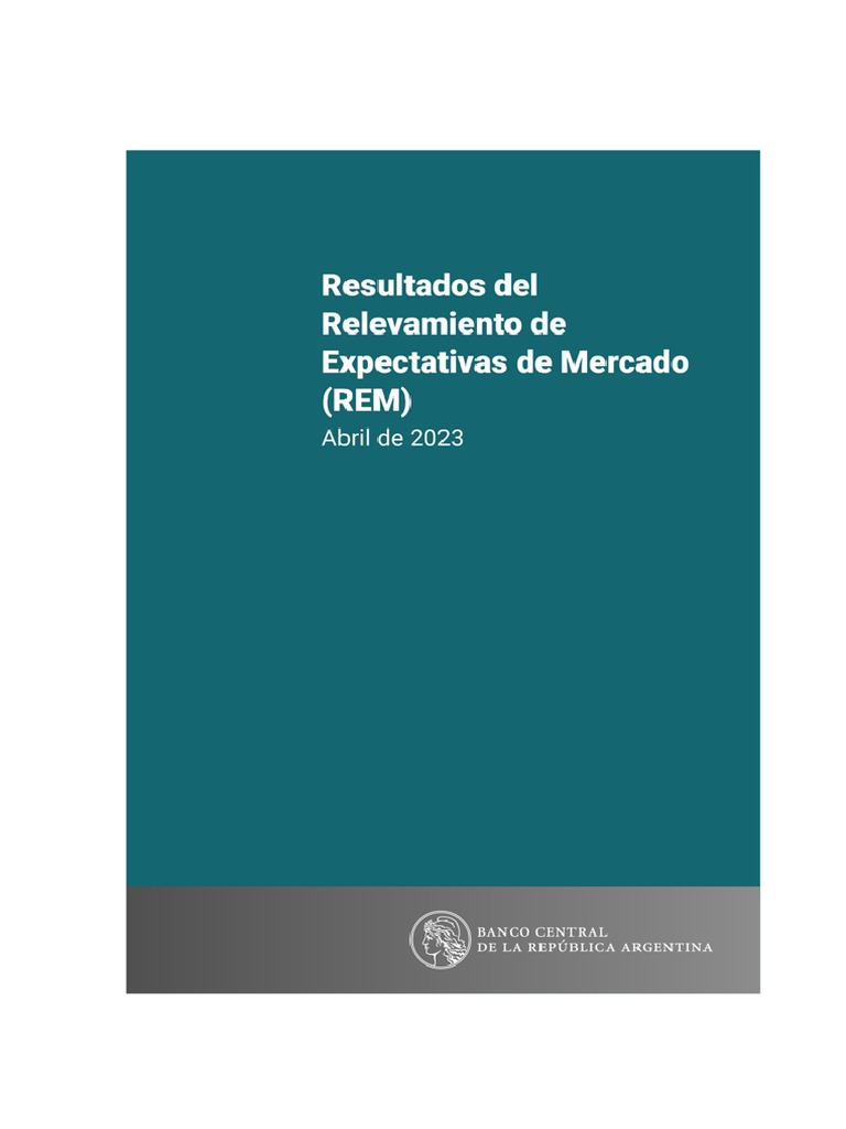 Relevamiento de Expectativas de Mercado Banco Central, Abril PDF