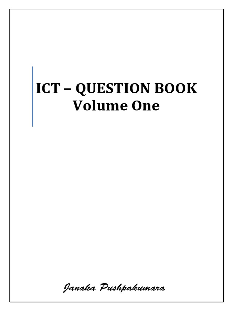 ICT Question Book PDF PDF Read Only Memory Network Topology