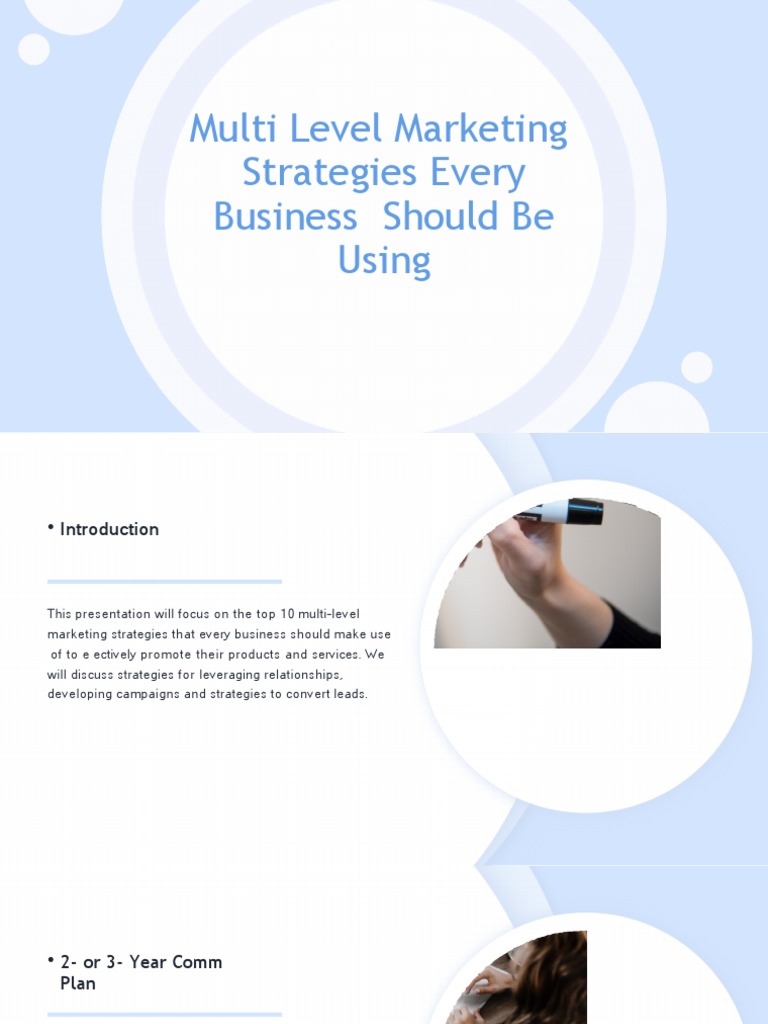 The Top 10 Multi Level Marketing Strategies Every Business Should Be ...