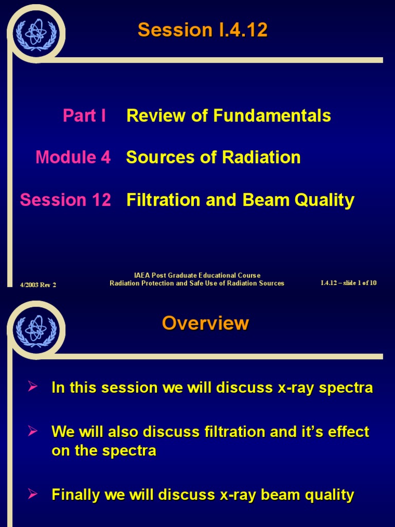 Session I412 Filtration and Beam Quality PDF Metrology Physical