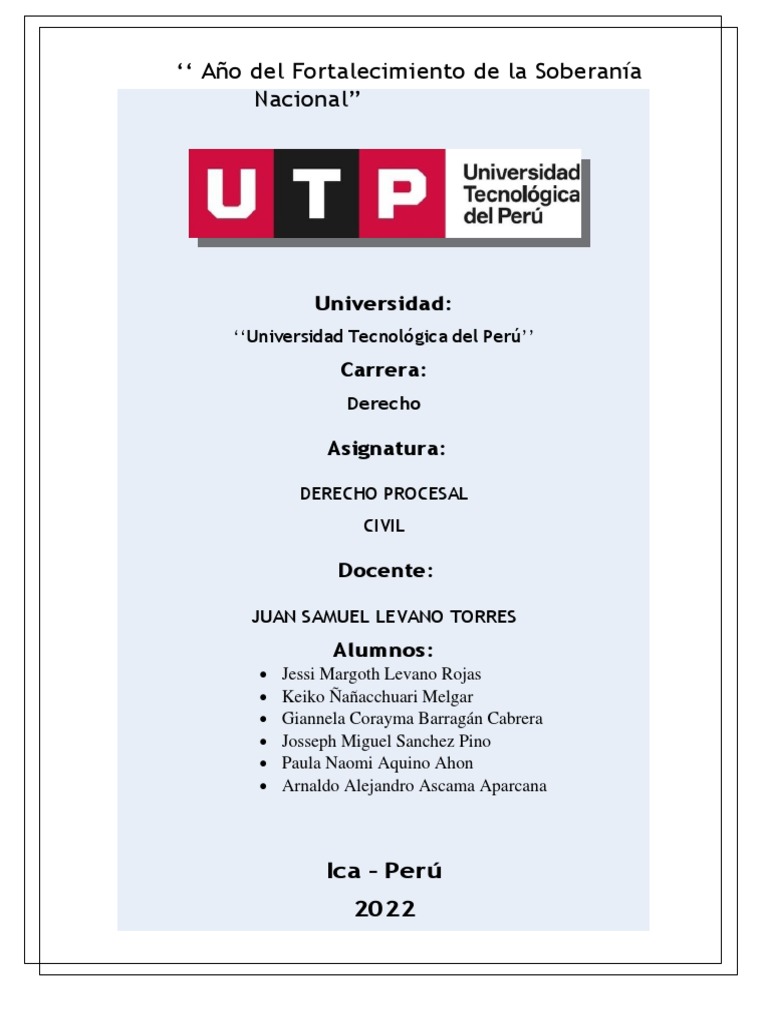 Año Del Fortalecimiento de La Soberanía Nacional": Universidad | PDF ...