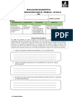 EVALUACIÓN DIAGNÓSTICA 4too