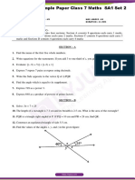 CBSE Sample Paper Class 7 Maths SA1 Set 2