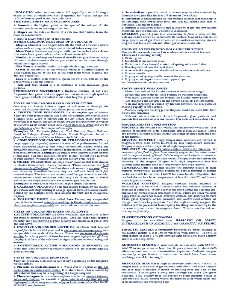 Completion Keys PDF | PDF | Volcano | Types Of Volcanic Eruptions