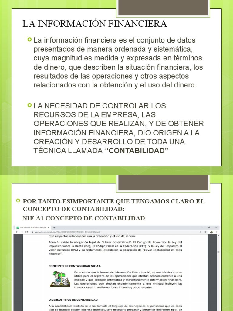 Importancia de la Información Financiera | PDF | Contabilidad | Dinero