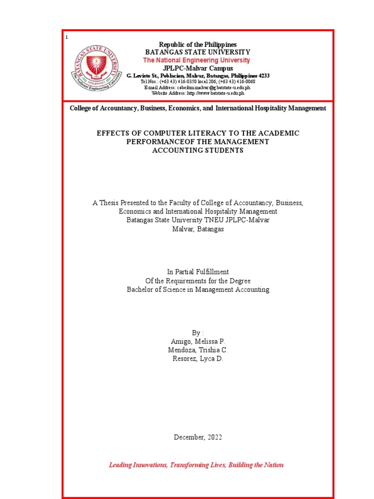 Computer Literacy Mendoza Et Al FINAL 12.14.2022 | PDF | Literacy ...