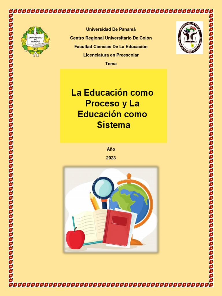 La Educación Como Proceso y La Educación Como Sistema | PDF | Enseñando ...