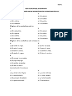 Test Género Del Sustantivo PDF