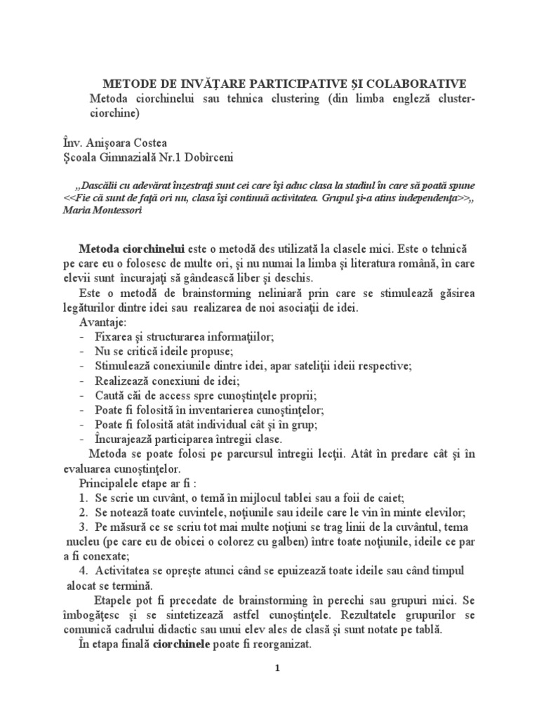 Metode de Invatare | PDF