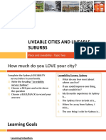 Lesson 5 - Liveable Cities and Liveable Suburbs