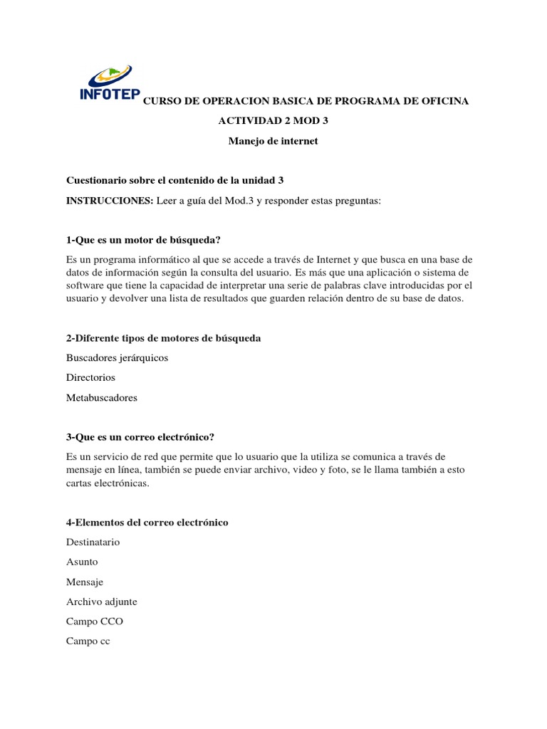 Modulo 3 Actividad 2 Pdf Pdf Internet Red Mundial