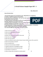 CBSE Class 6 Social Science Sample Paper SET 3