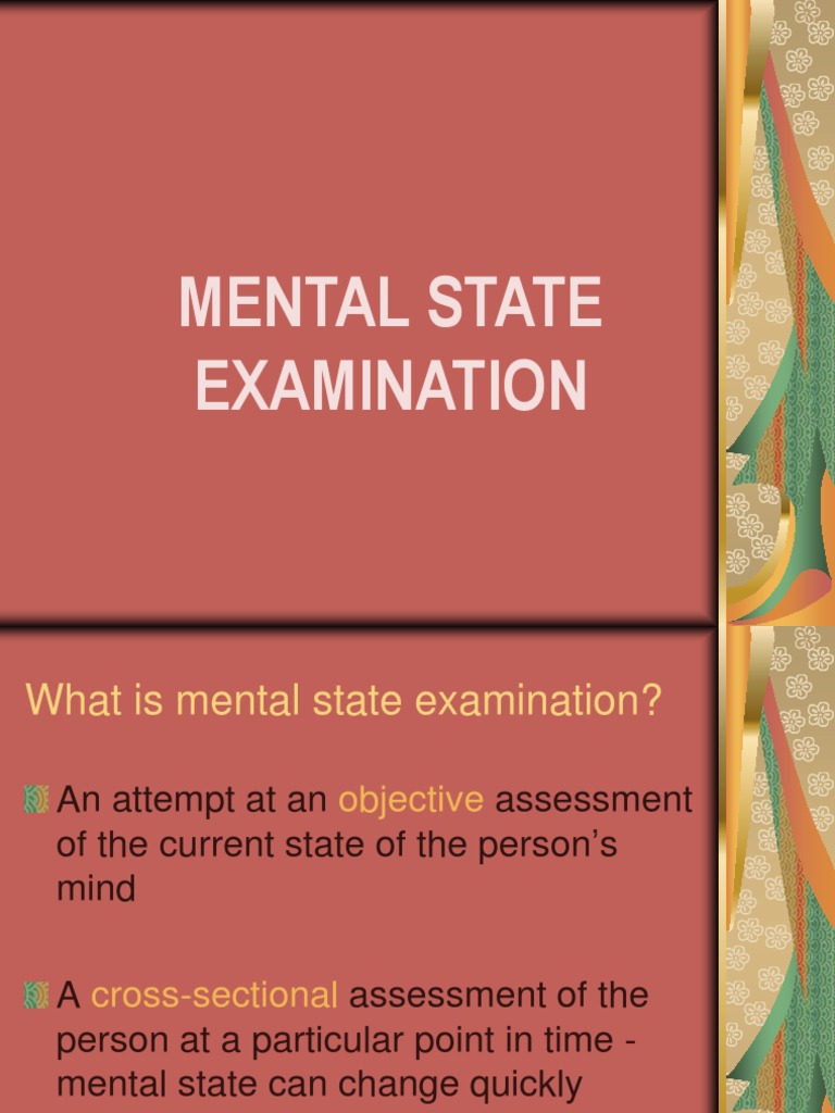 Mental State Examination PDF