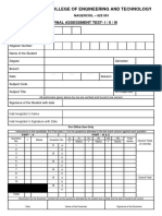 Iat - Answer Sheet Front Page