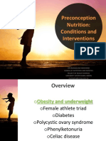 Preconception nutrition for common conditions