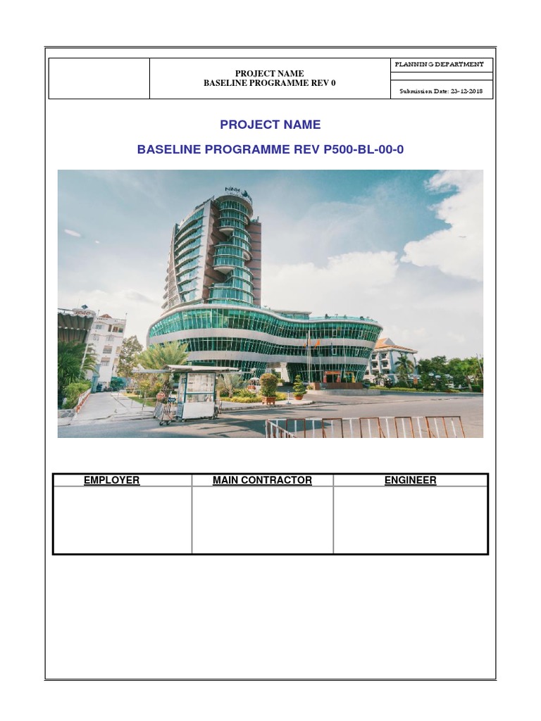 Baseline Schedule Narrative PDF PDF Concrete Building Engineering
