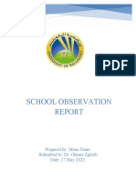 Mona Naim - School Observation Report
