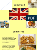British Food Reading Comprehension Exercises - 42119