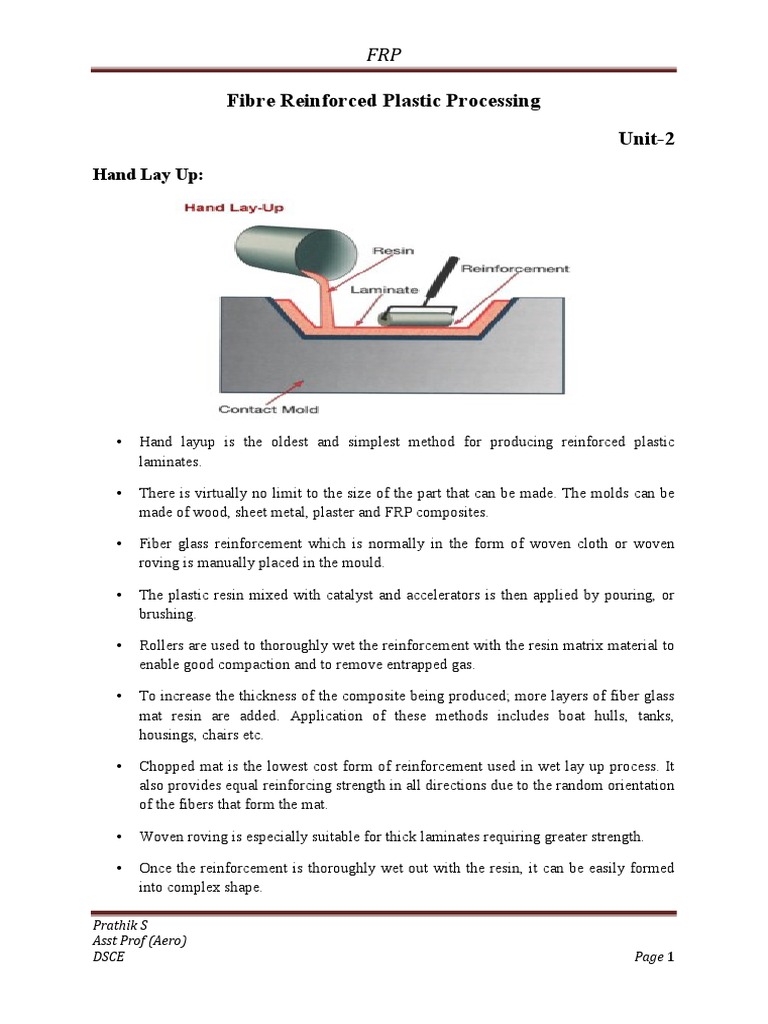 FRP Processing | PDF | Fibre Reinforced Plastic | Composite Material