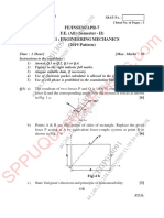 Be - First Year Fe Engineering - Semester 1 - 2020 - March - Engineering Mechanics Pattern 2019