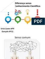 Diferença Senso Comumaz Conhecimento Cientifico