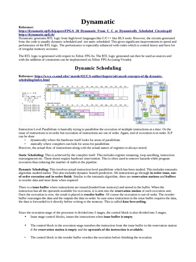 Dynamatic: Dynamic Scheduling in RTL | PDF | Computing | Software ...