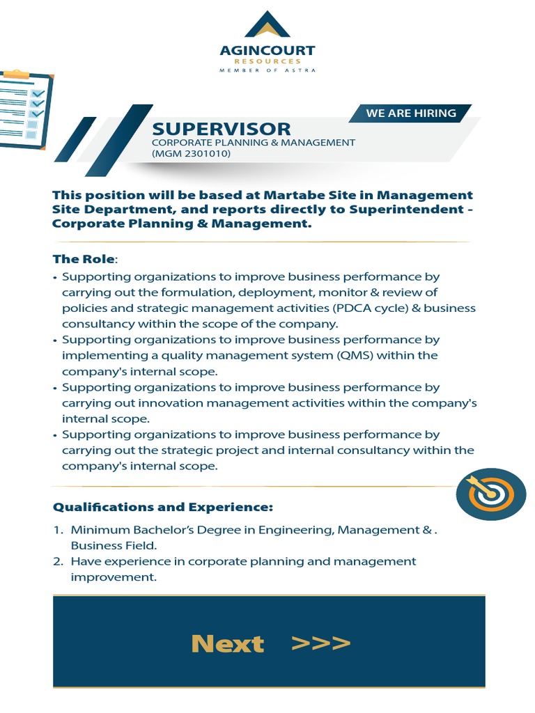 We Are Hiring Supervisor PDF | PDF | Strategic Planning | Information