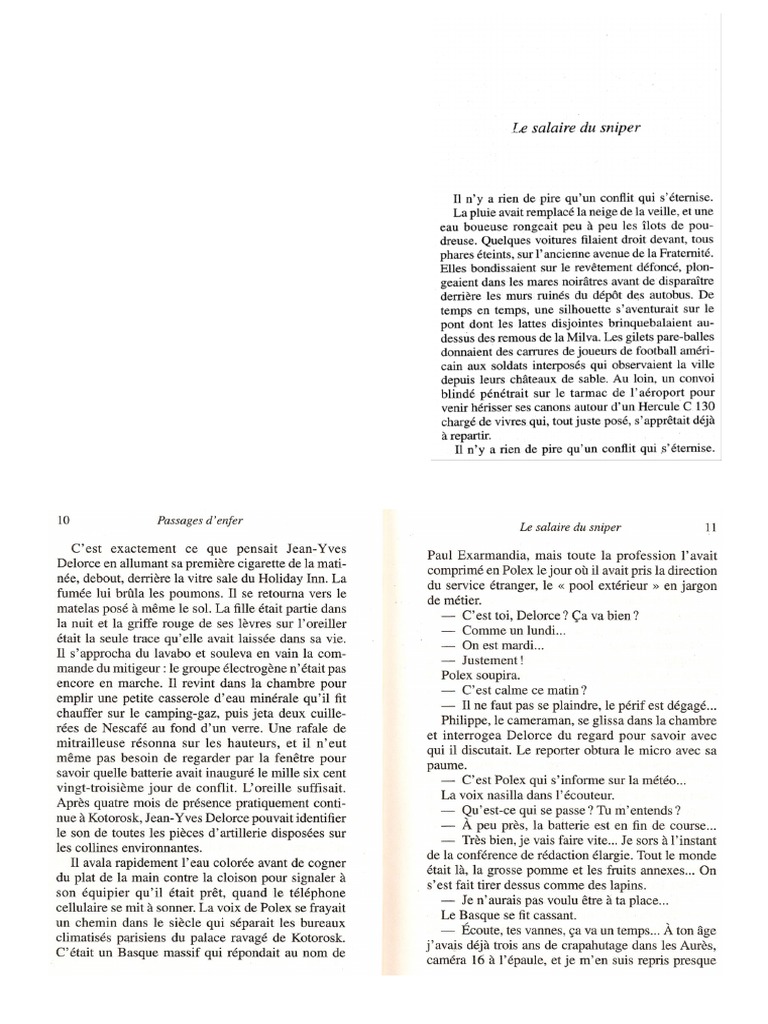 Nouvelle Le Salaire Du Sniper  PDF