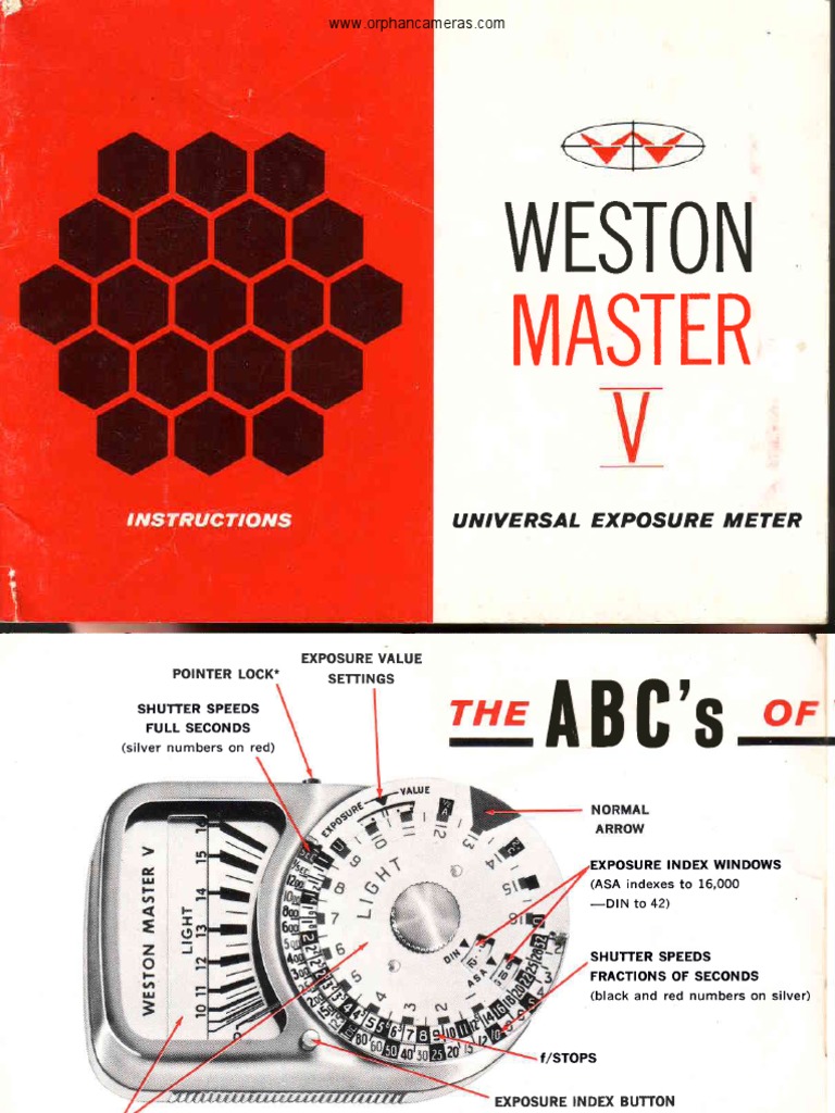 Weston Master V Light Meter PDF