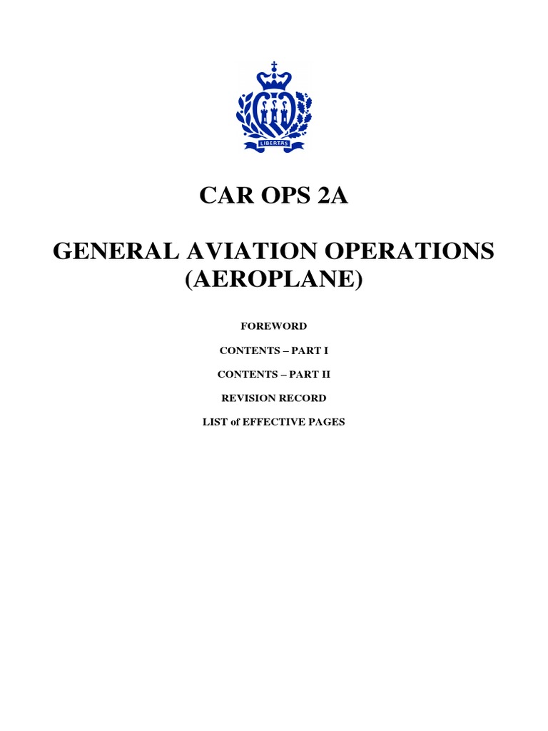 San Marino CAR-OPS-2A-Rev-04 | PDF